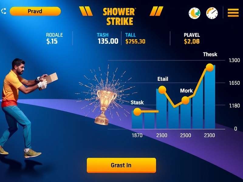 Shower Strike gameplay screenshot showing the main interface